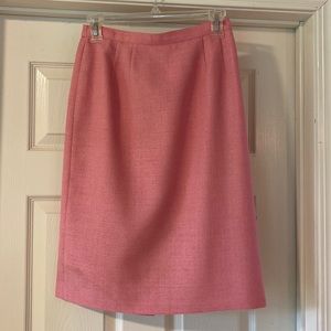 Bright pink vintage polyester pencil skirt size 4